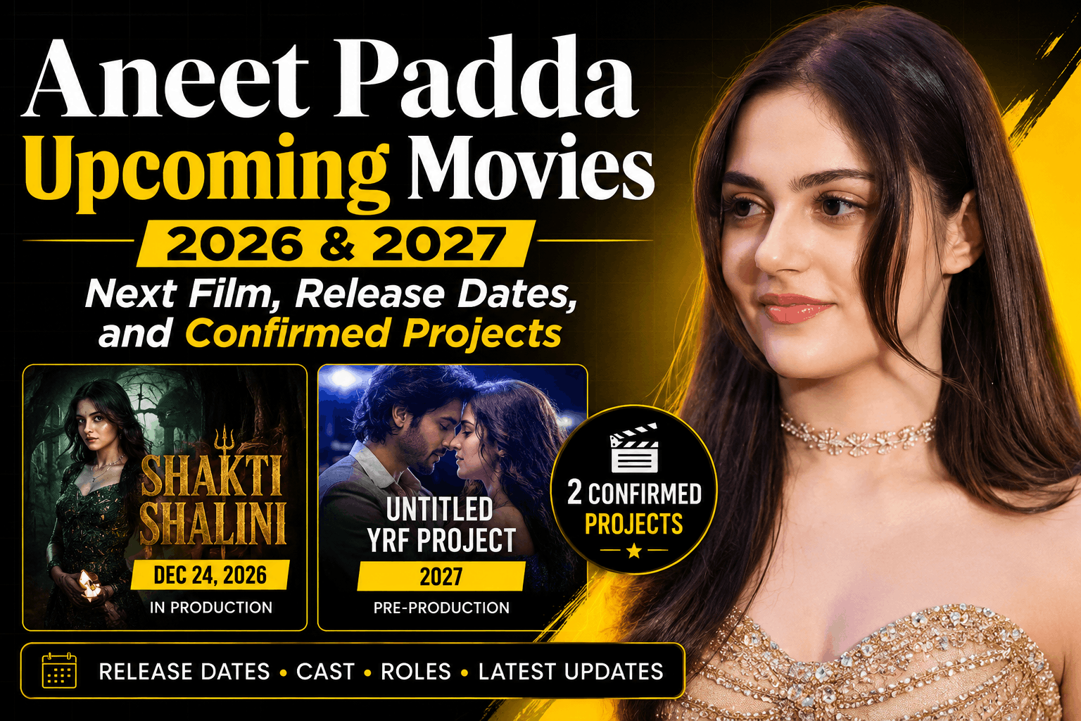 Aneet Padda upcoming movies 2026 and 2027 featuring Shakti Shalini and upcoming YRF project