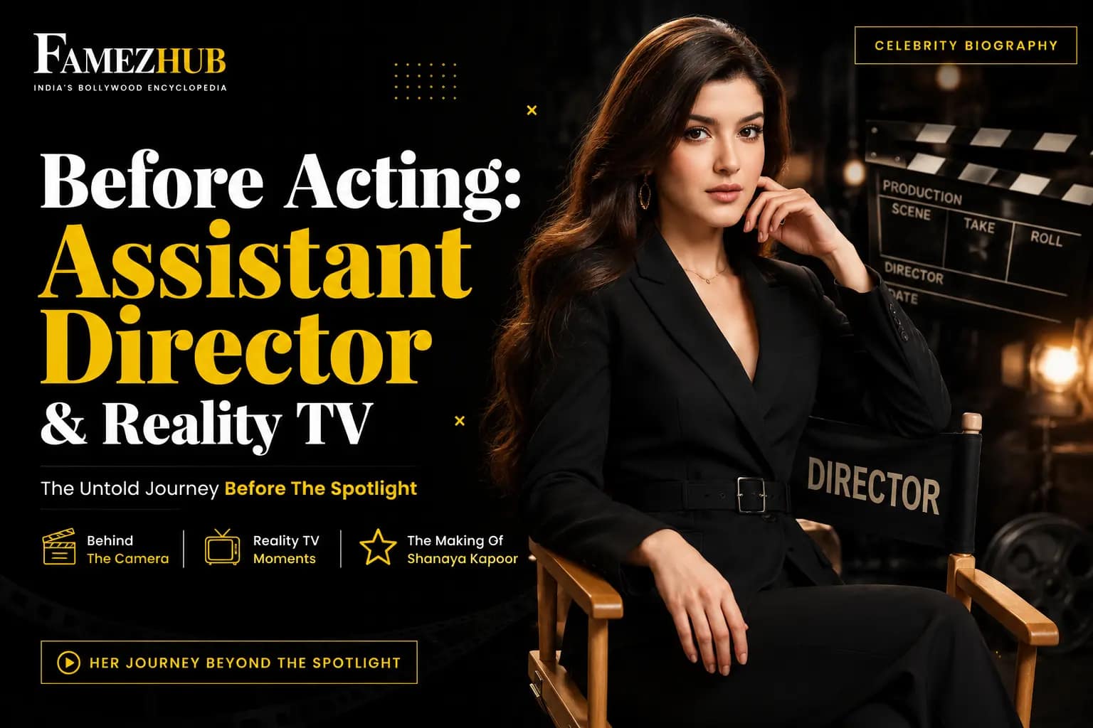Before Acting Assistant Director & Reality TV Shanaya Kapoor as an assistant director before acting and reality TV journey