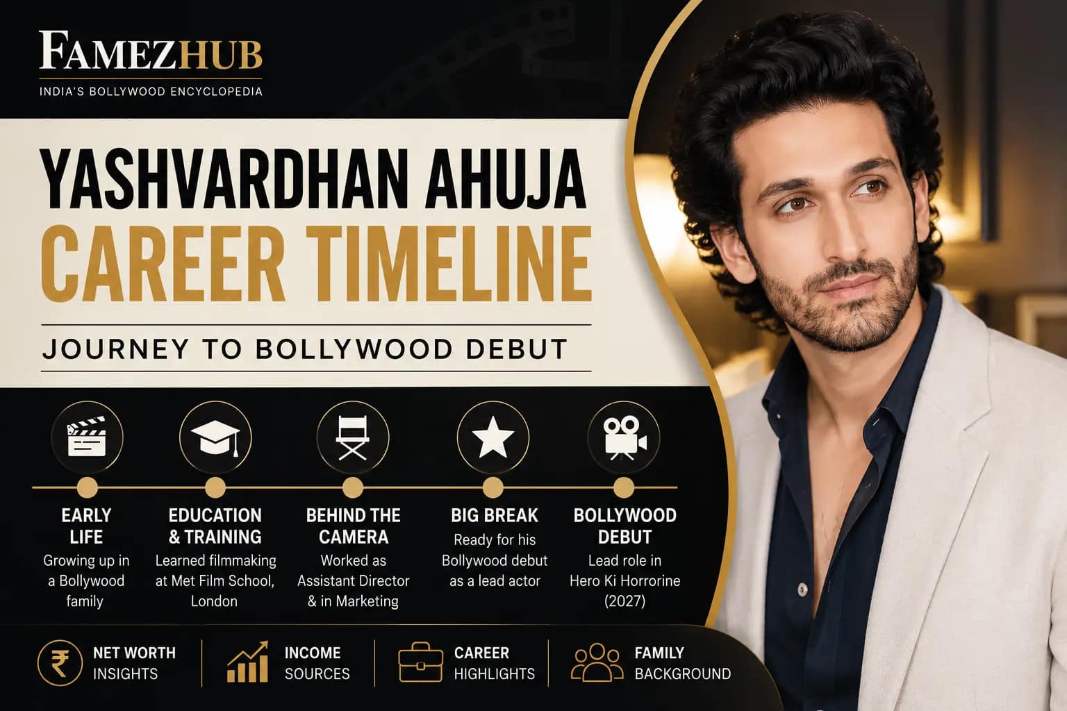 Career Timeline Yashvardhan Ahuja career timeline and journey to Bollywood debut