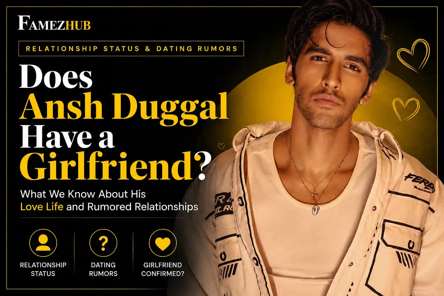 Ansh Duggal portrait for girlfriend and relationship status article