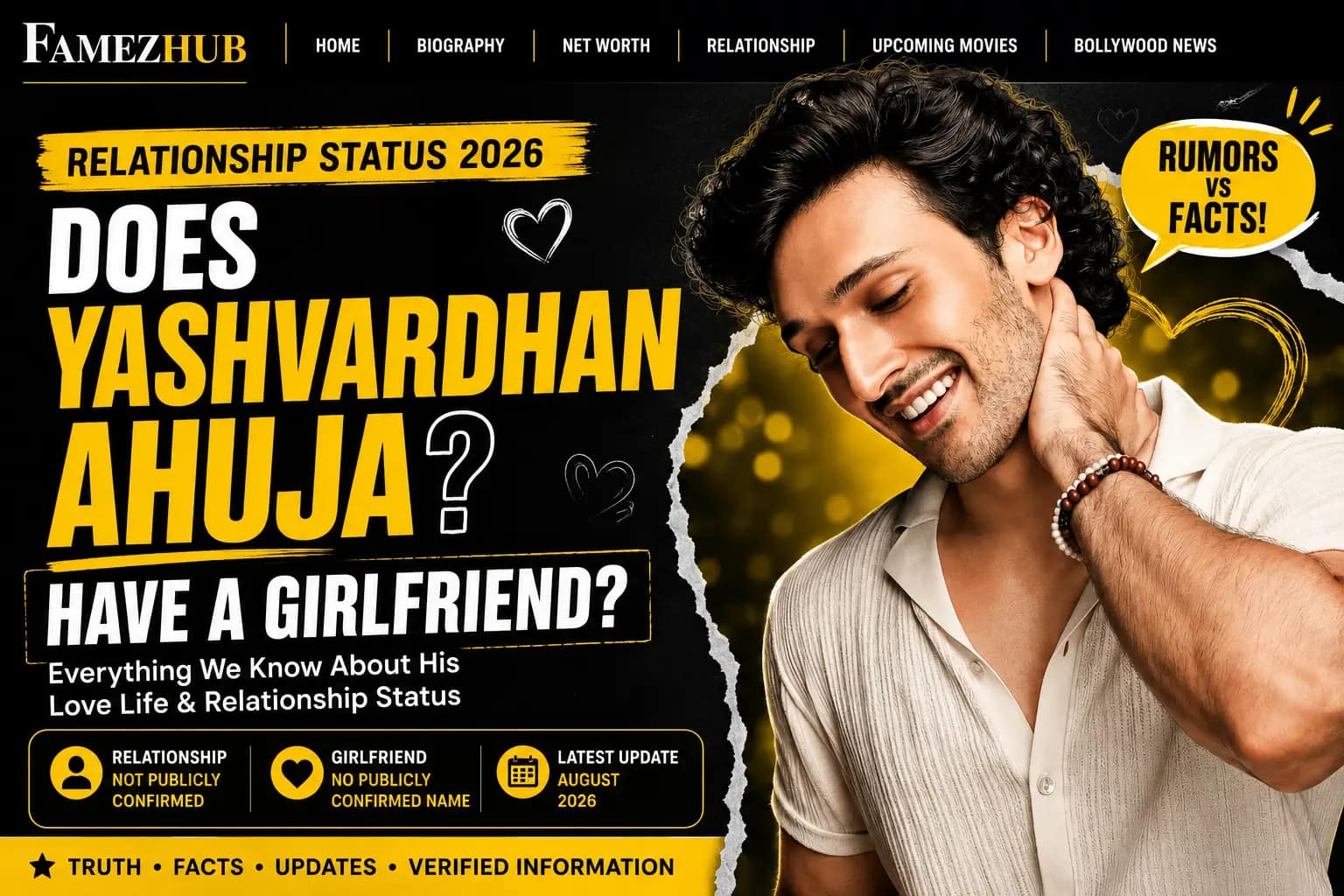 Yashvardhan Ahuja portrait for relationship status and girlfriend article 2026