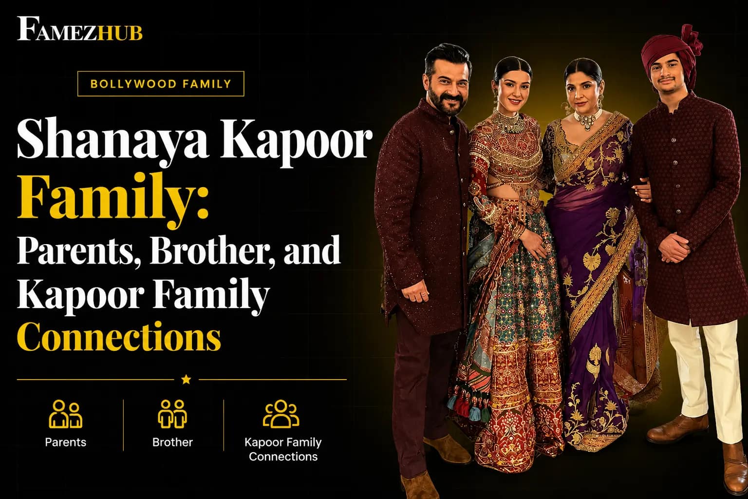 Shanaya Kapoor family with her parents and brother