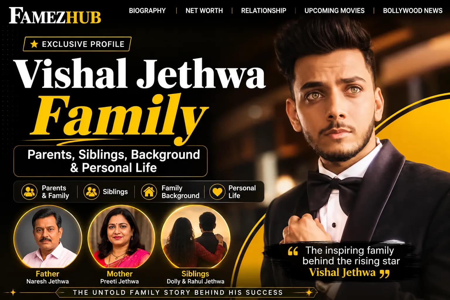 Vishal Jethwa family, parents, siblings and personal life