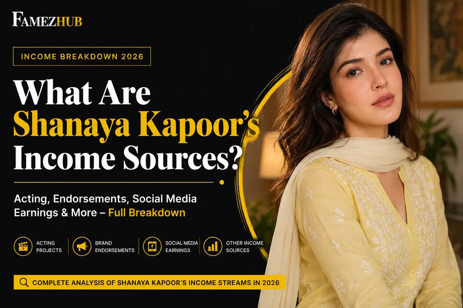 What Are Shanaya Kapoor's Income Sources Shanaya Kapoor income sources 2026 – acting, brand endorsements and social media earnings