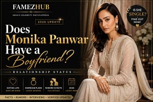 Monika Panwar in an elegant traditional outfit for her boyfriend and relationship status 2026 update